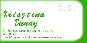 krisztina dunay business card